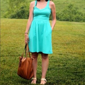 Cynthia Rowley Scuba Racerback Dress in Turquoise